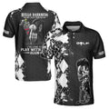 Customize Name Skull Golf Hello Darkness I've Come To You Men's Polo Shirts S-5XL