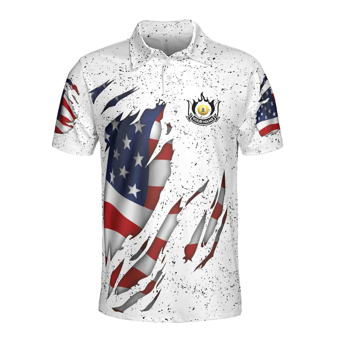 Custom Billiard 9 Ball Pool White Men Shirts, Billiard Team Men's Polo Shirts S-5XL