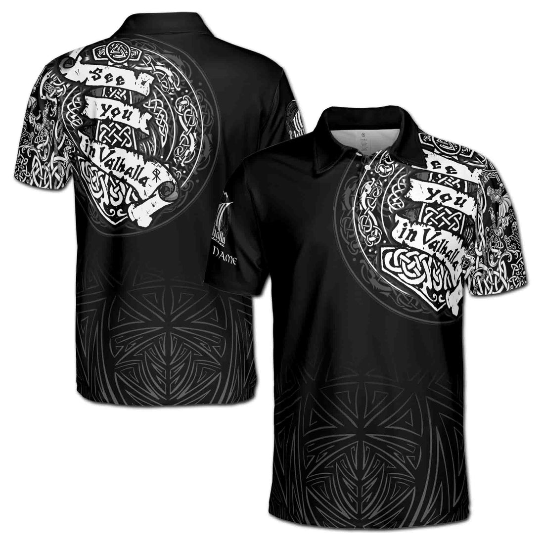 Viking Polo Shirt See You In Valhalla Men's Polo Shirt S-5XL