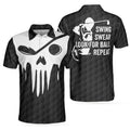 Skull Golf Black And White Skull Golf Shirt With Sayings Men's Polo Shirt S-5XL