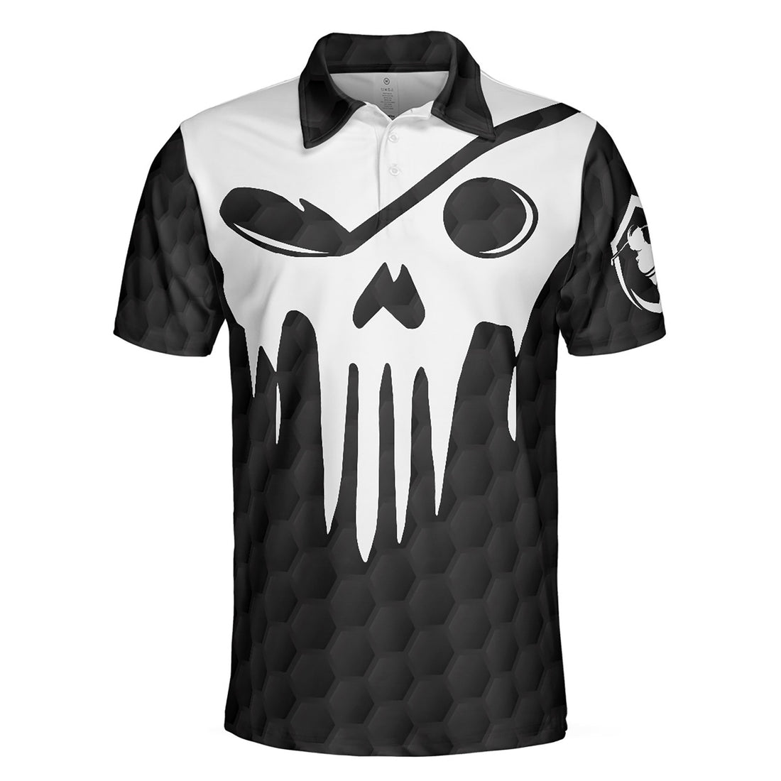 Skull Golf Black And White Skull Golf Shirt With Sayings Men's Polo Shirt S-5XL