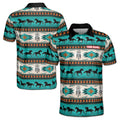 Native American Horse Pattern Men's Polo Shirt S-5XL