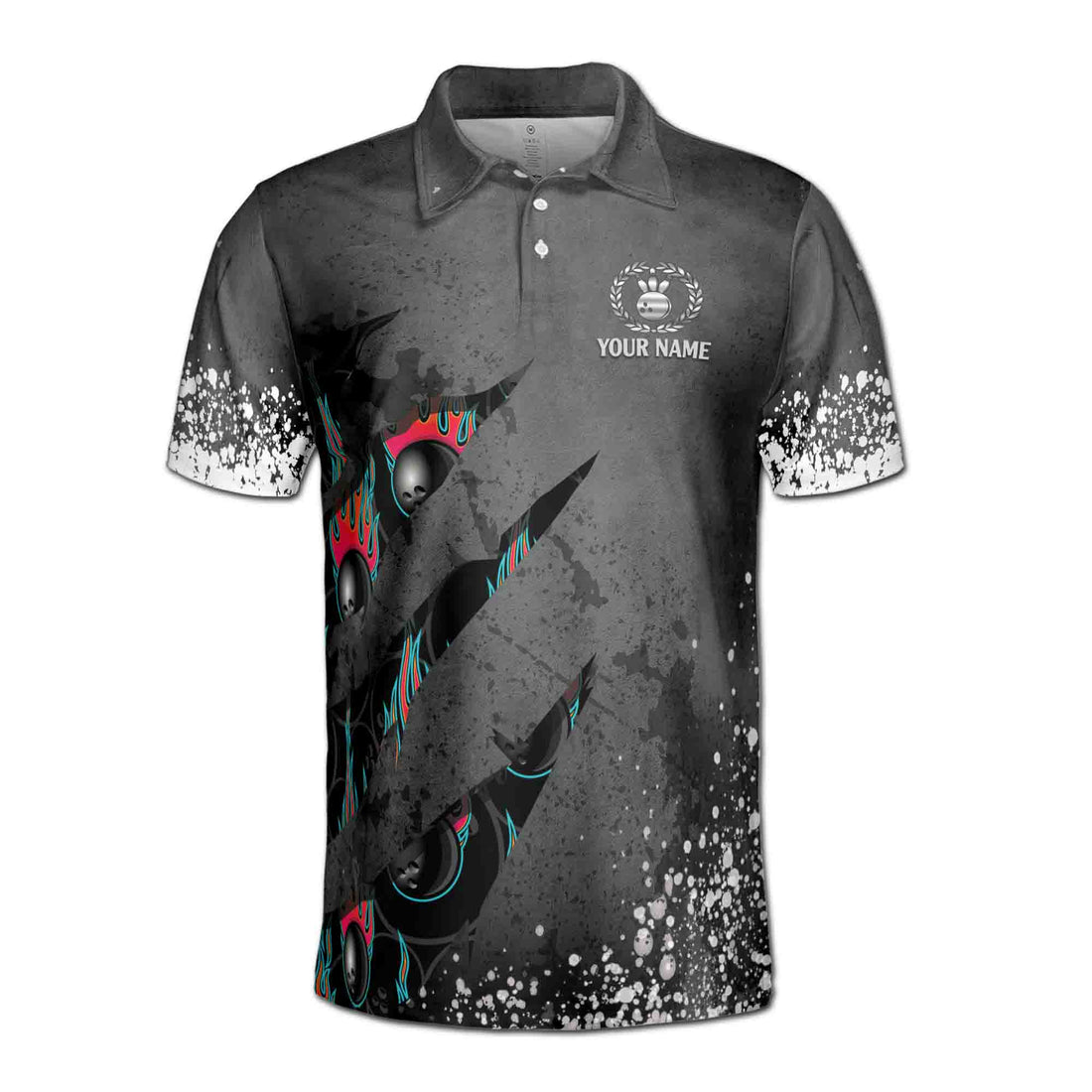 Custom Men Bowling Shirt, Cool Bowling Team 3D Men's Polo Shirt Size S-5XL