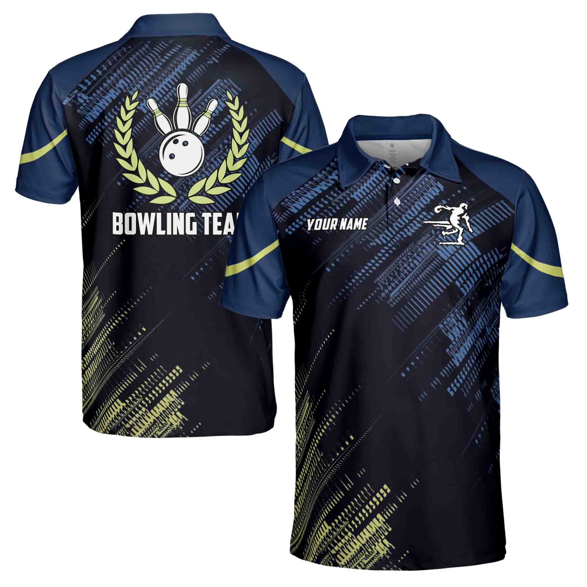 Personalize Men Bowling Shirt, Graphic Bowling Team 3D Polo Shirt Size S-5XL