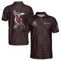 Customize Name Woodpecker American Native Tribal Pattern Men's Polo Shirts S-5XL