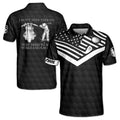 Personalized Black American Flag Golf Ball Pattern Men's Polo Shirt S-5XL
