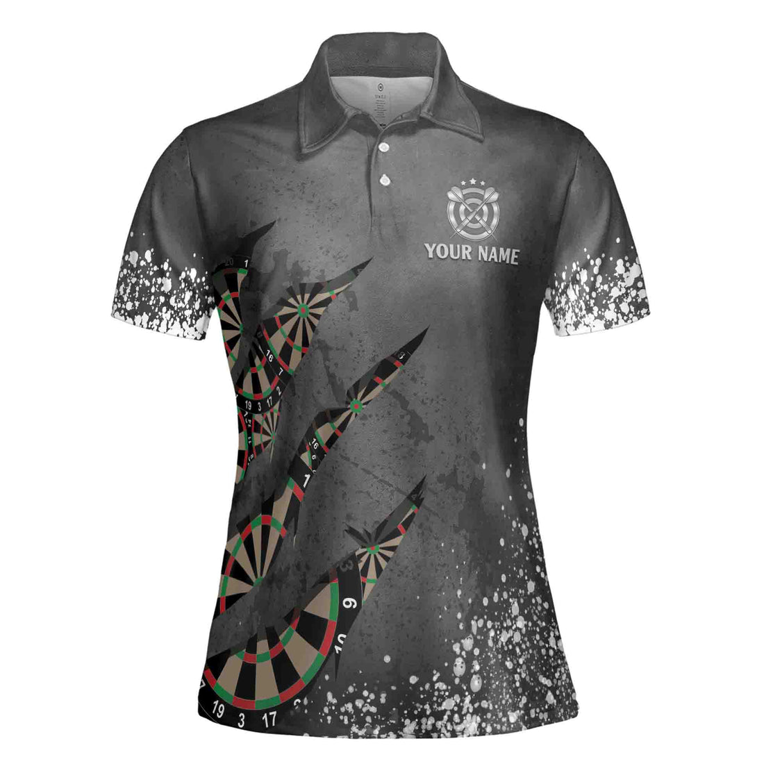 Custom Name Darts Splash Dots Darts Women's Polo Shirt S-5XL