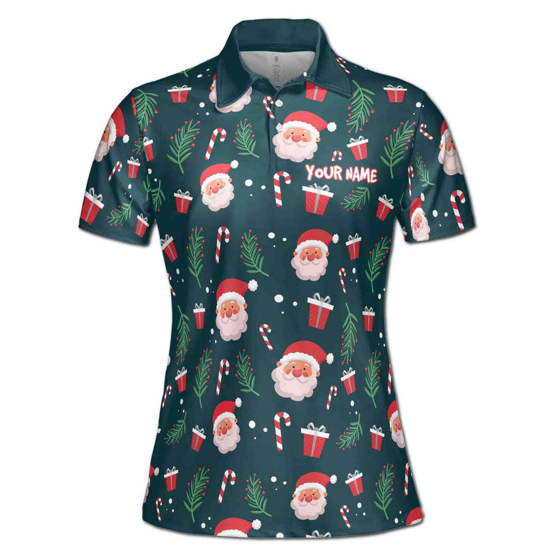 Christmas American Flag Billiard Custom Patriotic Women's Polo Shirt S-5XL