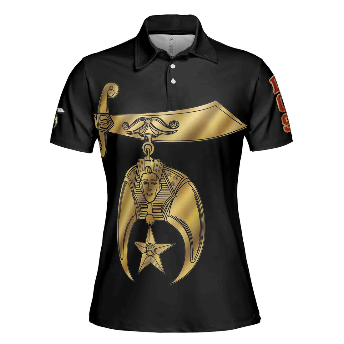 Customize Daughters of Sphinx Shriner Emblem, DOS Fraterner Degree Freemasonary Women's Polo Shirt S-5XL