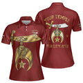 Customize Daughters of Sphinx Shriner Emblem, DOS Fraterner Freemasonary Women's Polo Shirt S-5XL