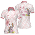 Customize Name Talk Birdie To Me Flamingo Golf Women's Polo Shirt S-5XL