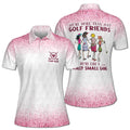 Customize Name More Than Golf Friends Small Gang, Lady Golfing Women's Polo Shirt S-5XL