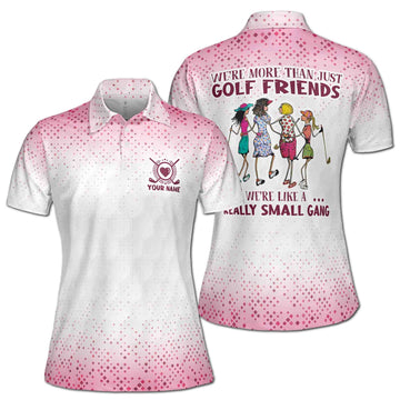 Customize Name More Than Golf Friends Small Gang, Lady Golfing Women's Polo Shirt S-5XL