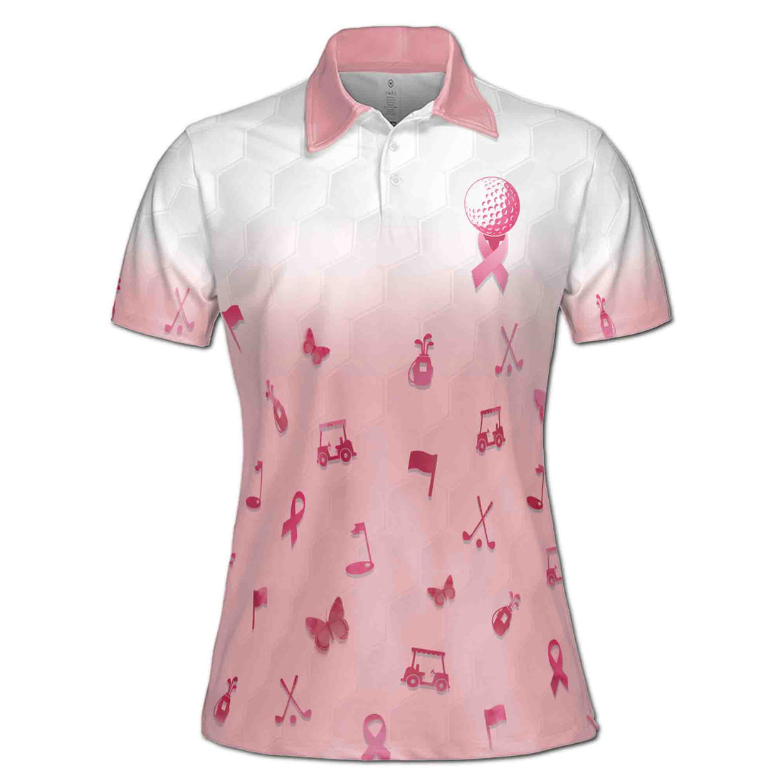 Golf Against Cancel Pink Golf Icon Women's Polo Shirt S-5XL
