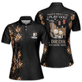 Custome Name Golf That's What I Do I Play Golf Leopard Pattern Women's Polo Shirt S-5XL