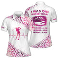 Custom Name I Was One Under Today Pink Leopard Pattern Golf Women Polo Shirt Size S-5XL