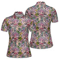 Colorful Cheetah Leopard Pattern Golf Women's Polo Shirt S-5XL