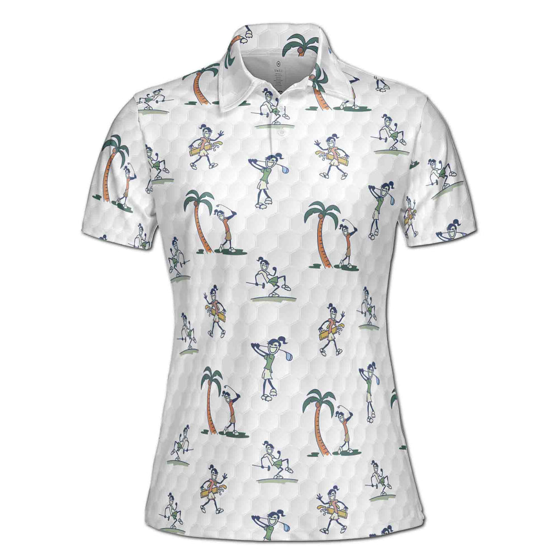 Funny Lady Golfer Gang Golf Player Women's Polo Shirt S-5XL