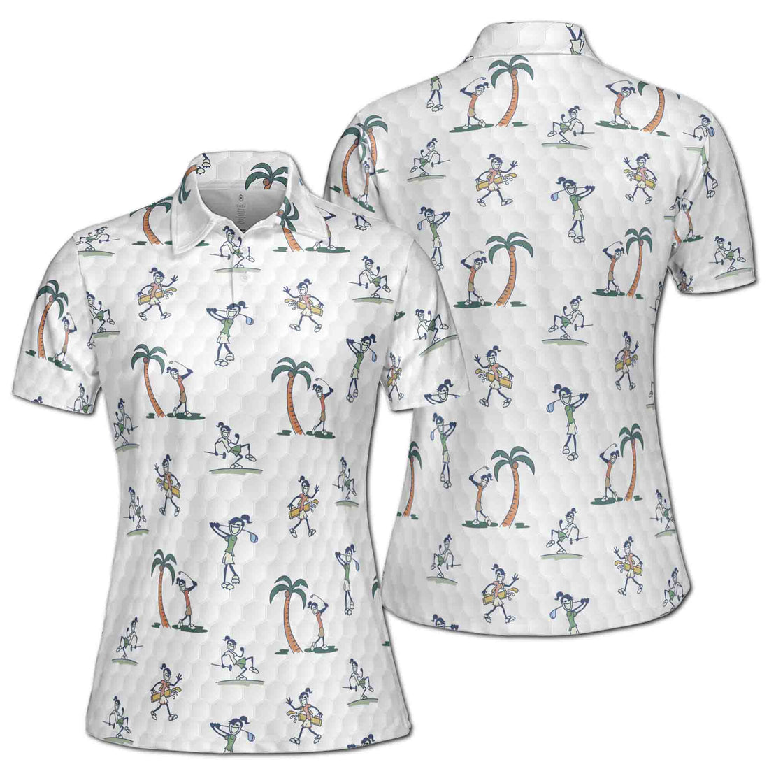 Funny Lady Golfer Gang Golf Player Women's Polo Shirt S-5XL