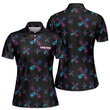 Funny Skull King Pattern Golf Women's Polo Shirt S-5XL
