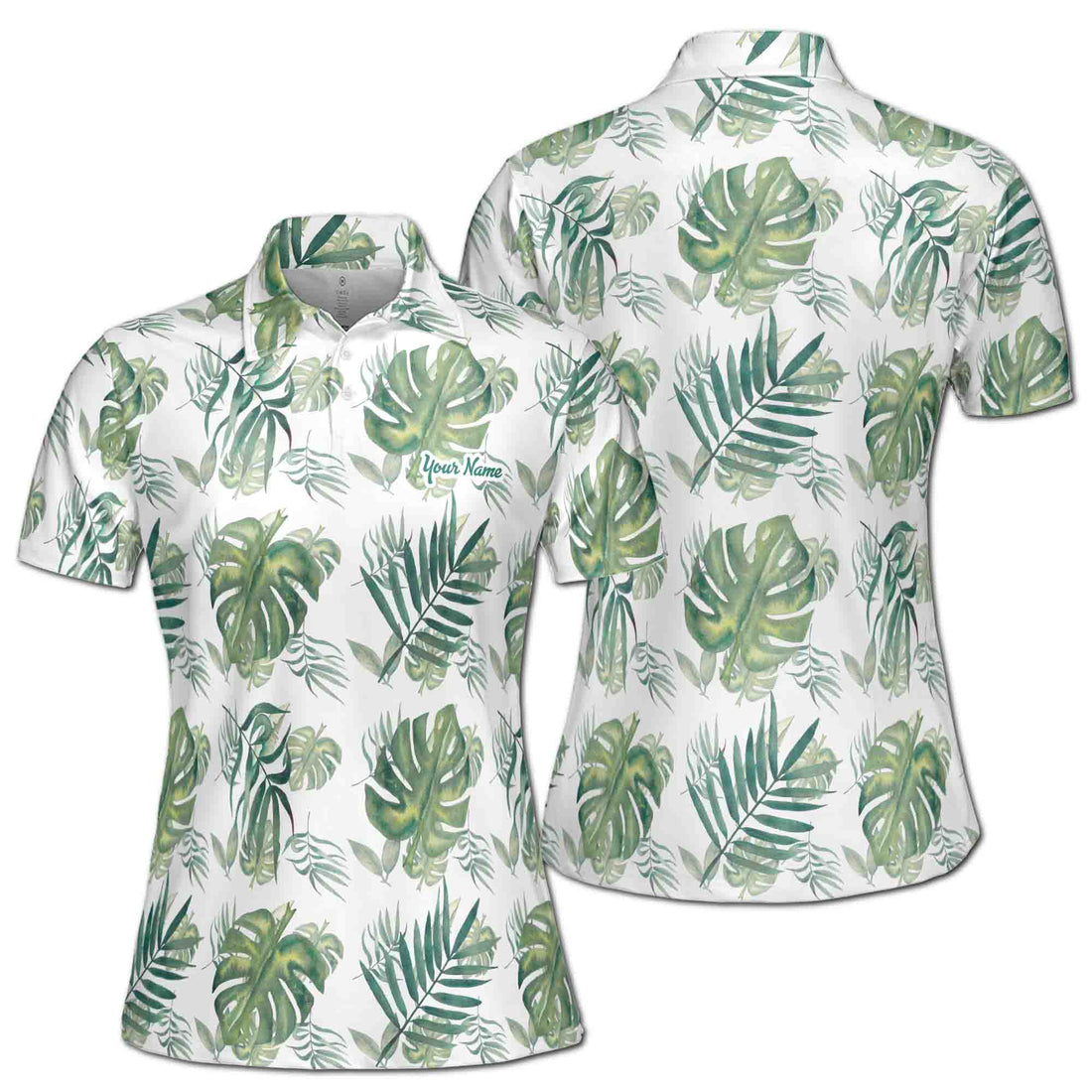 Custom Name Palm Tree Lover Golf Women's Polo Shirt S-5XL