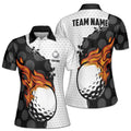 Personalized Animation Golf On Flame Golf Lover Women's Polo Shirt S-5XL