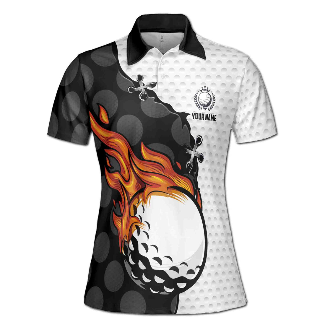 Personalized Animation Golf On Flame Golf Lover Women's Polo Shirt S-5XL