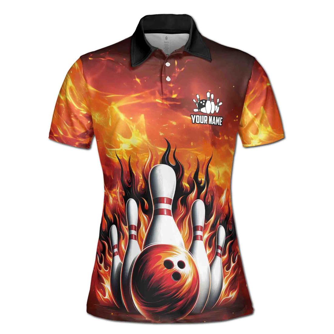 Personalized Play Bowling Hard Fire Bowling Player Women's Polo Shirt S-5XL