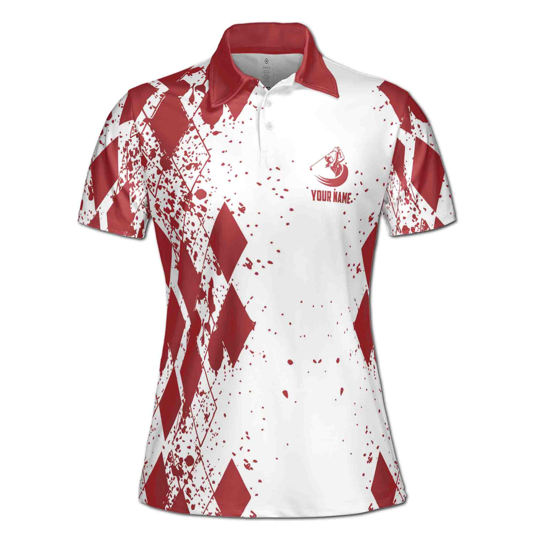 Custom Name That's What I Do I Play Golf I Drink Wine Women's Polo Shirt S-5XL