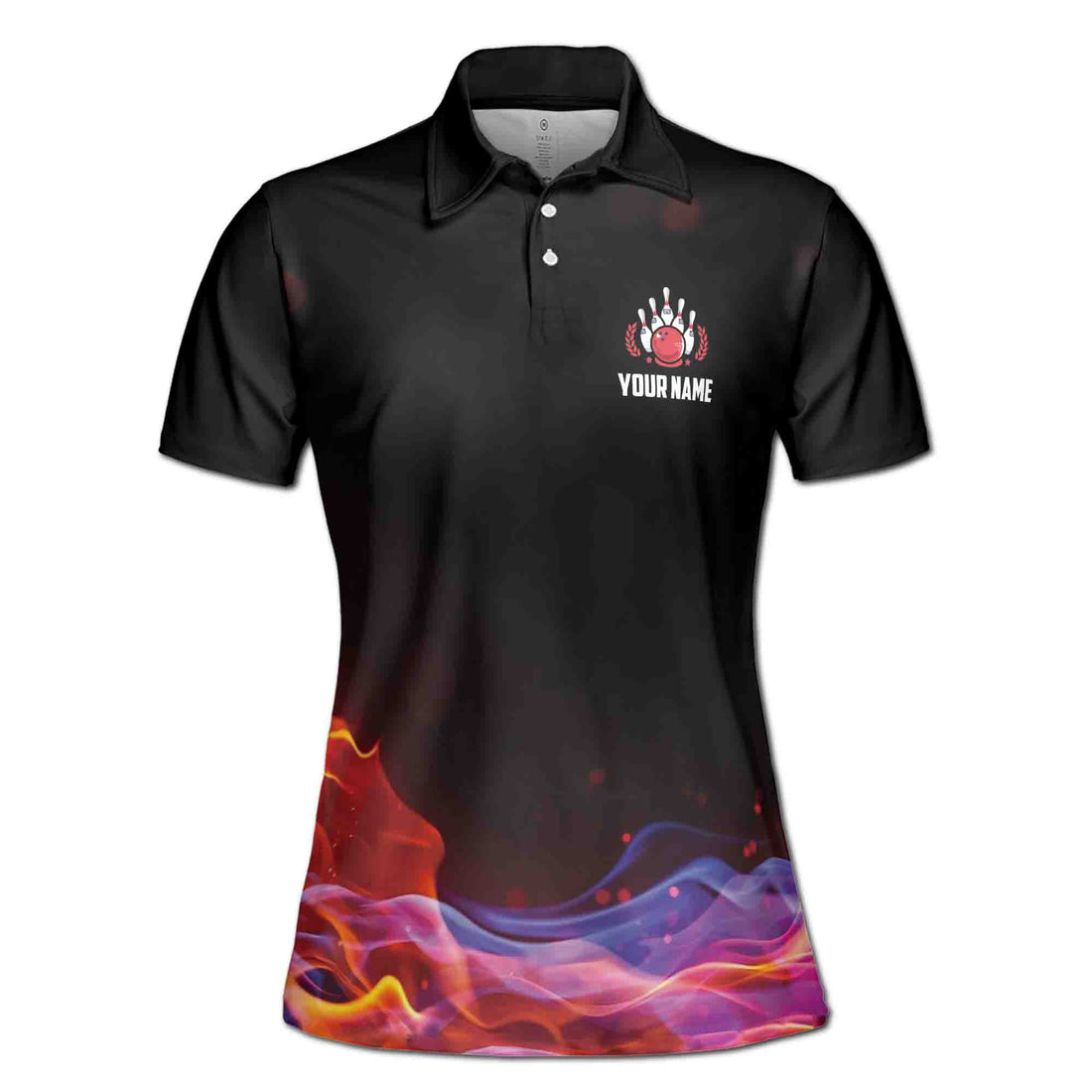 Custom Name Passion Bowling On Flame This Is How I Roll Women's Polo Shirt S-5XL