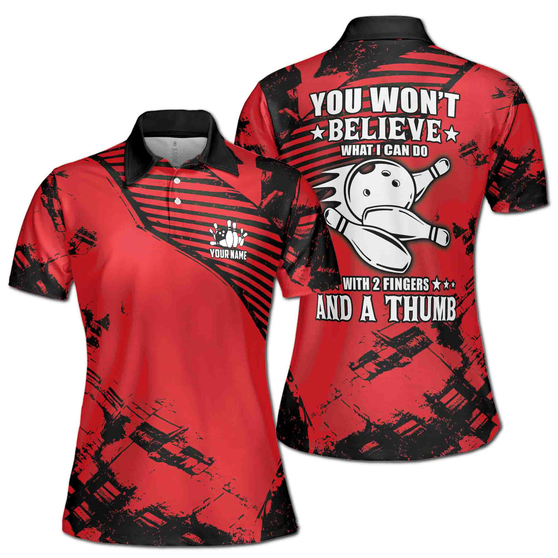 Custom Bowling You Won't Believe What I Can Do Women's Polo Shirt S-5XL