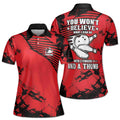 Custom Bowling You Won't Believe What I Can Do Women's Polo Shirt S-5XL