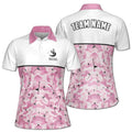 Personalized Pink Camo Golfer Camouflage Women's Polo Shirt S-5XL