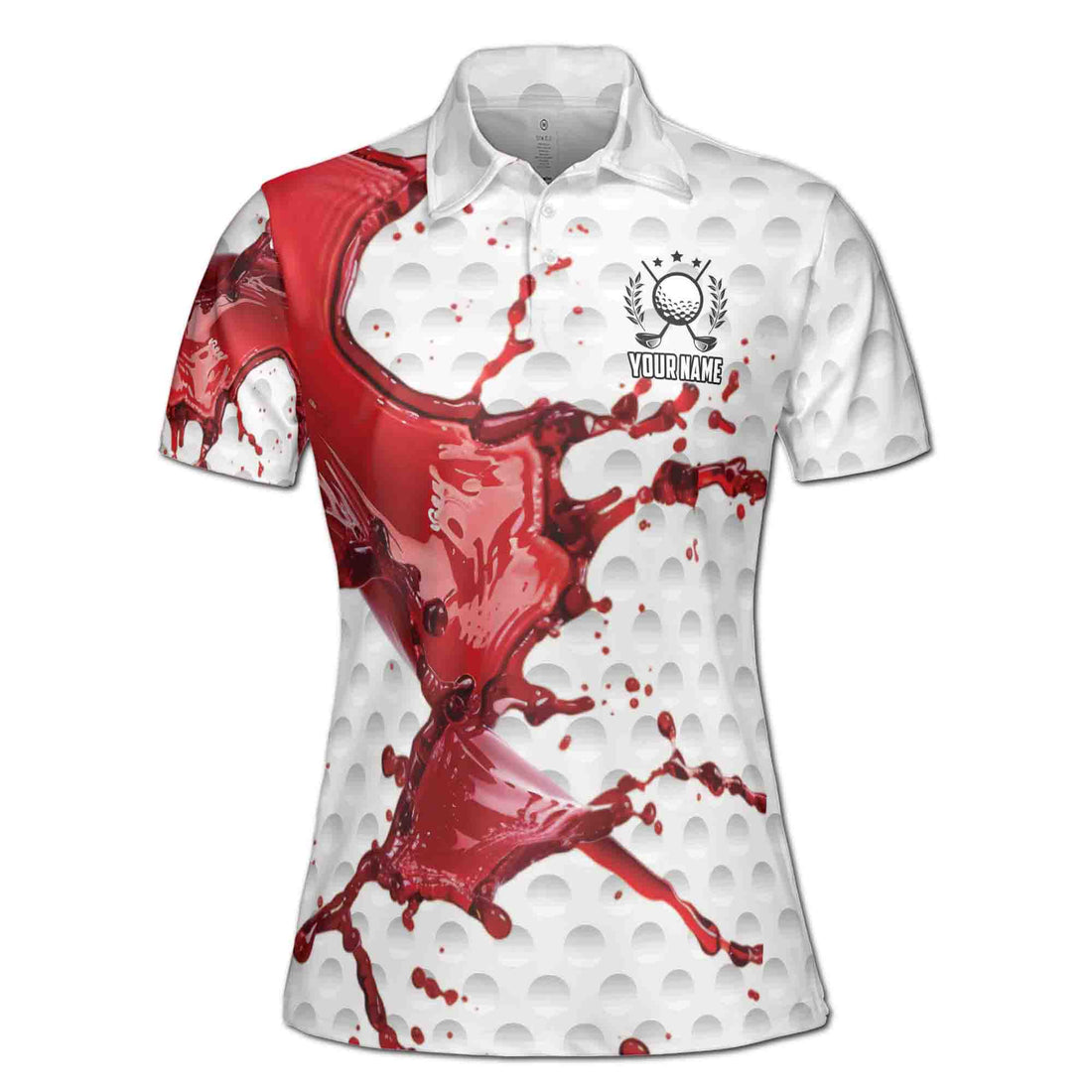 Custom Name I Play Golf I Drink Wine Women's Polo Shirt S-5XL