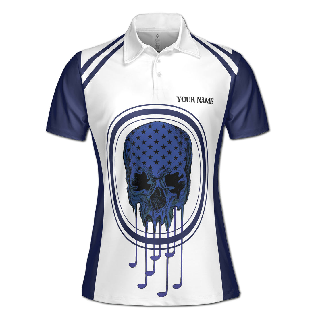 Custom Skull Golfer Nice Shot I Love Golf Women's Polo Shirt S-5XL
