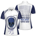 Custom Skull Golfer Nice Shot I Love Golf Women's Polo Shirt S-5XL