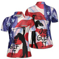 Custom Patriotic Watercolor America Just Golf It Women's Polo Shirt S-5XL