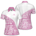 Custom Name Pink Pattern Golf Spirit Women's Polo Shirt S-5XL