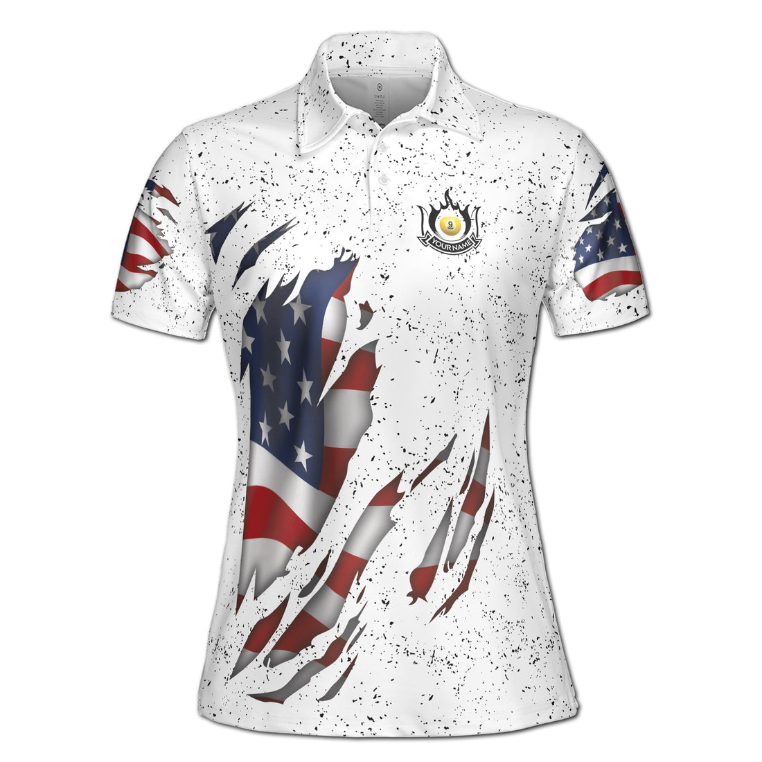 Custom Billiard 9 Ball Pool White Women's Polo Shirts, Billiard Women's Polo Shirts S-5XL