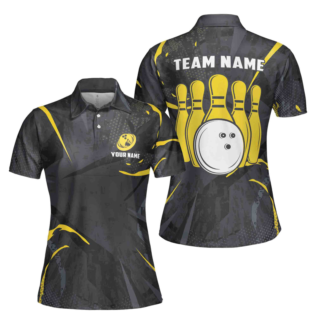 Custom Name Custom Choose Your Game Bowling, Pickleball, Darts Women's Polo Shirt S-5XL