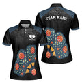 Customized Name Funny Colorful Pickleball Team Custom Women's Polo Shirt S-5XL