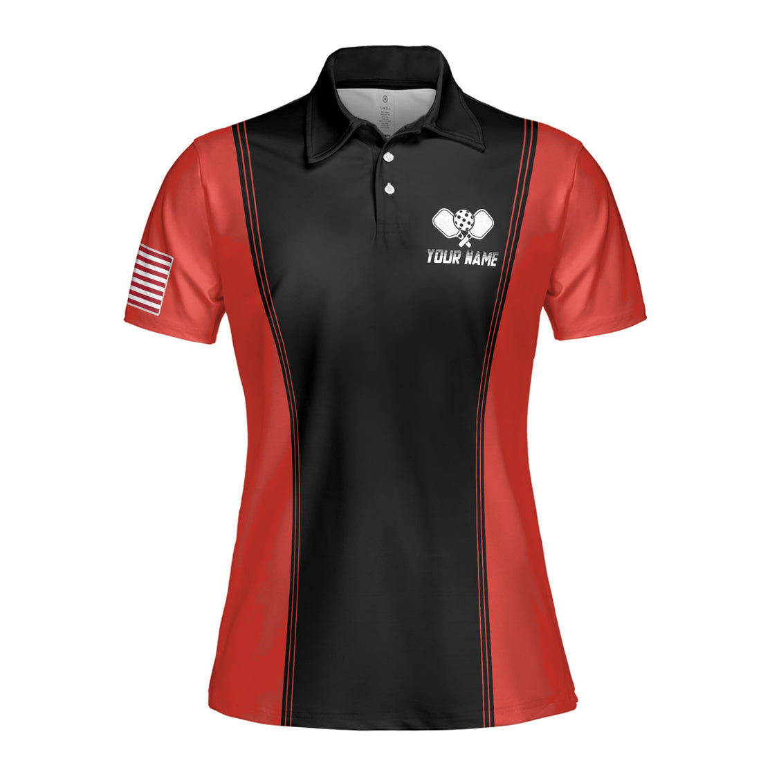 Customized Name Patriotic American Pickleball Player Women's Polo Shirt S-5XL