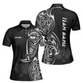 Customized Name Viking Ancient Tribal Pattern Pickleball Women's Polo Shirt S-5XL