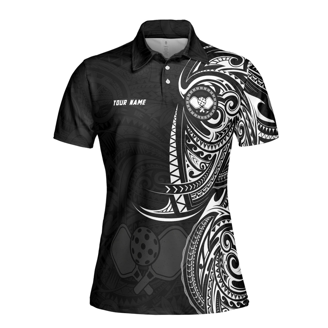 Customized Name Viking Ancient Tribal Pattern Pickleball Women's Polo Shirt S-5XL