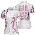 Custom Name I Hate Golf Nice Shot I Love Golf Women's Polo S-5XL