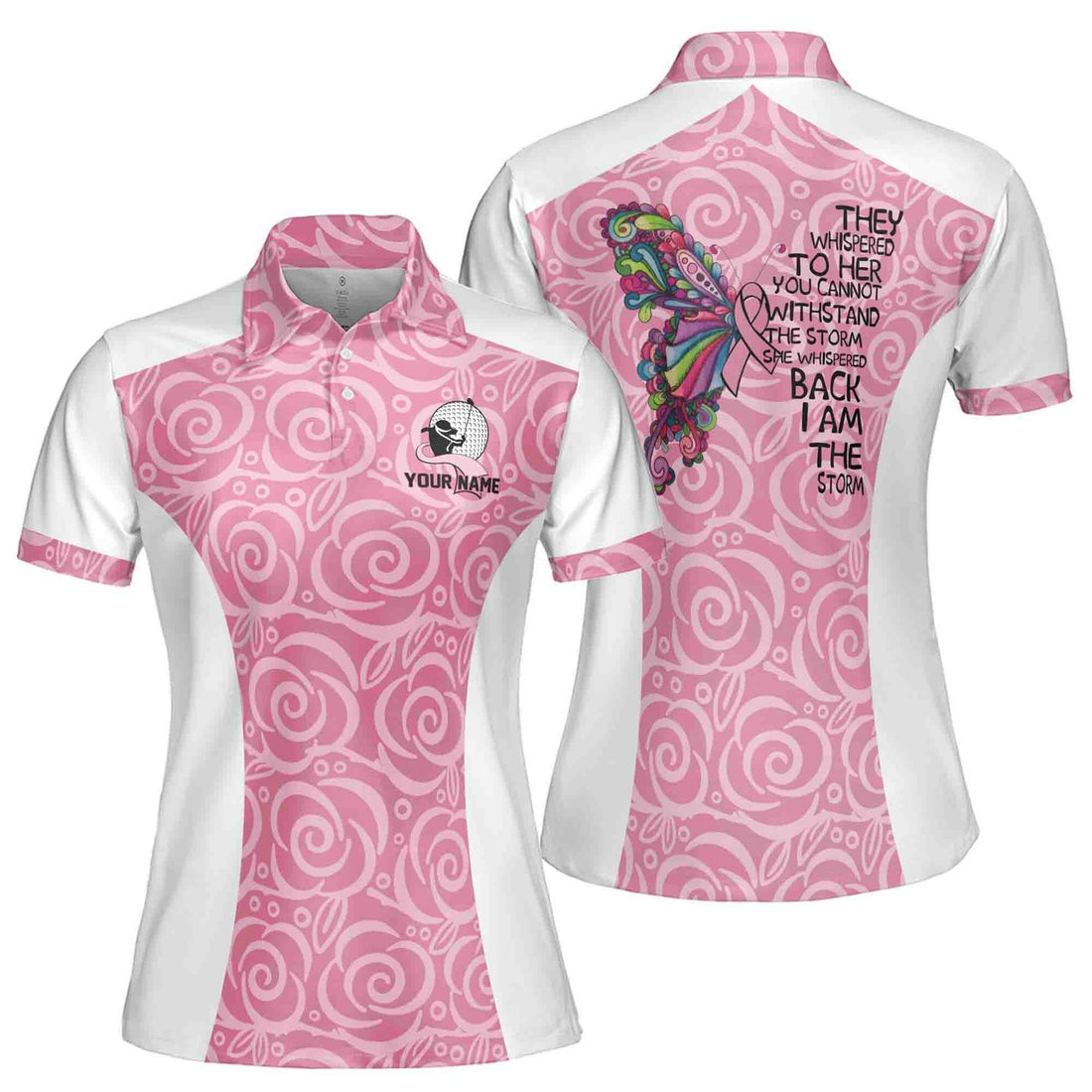 Personalized She Whispered Back I Am The Storm Women's Polo Shirt S-5XL