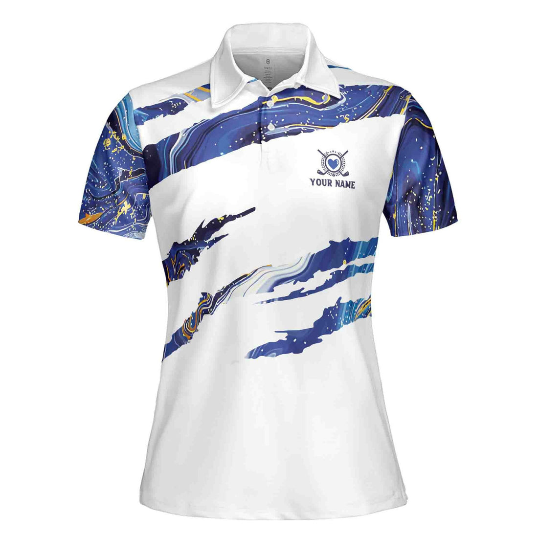 Custom Swing Swear Repeat Marble Pattern Golf Women's Polo Shirt S-5XL