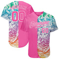 Custom Tropical Palm Leaves Baseball Jersey S-5XL