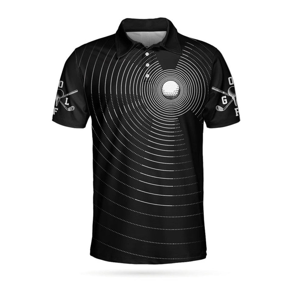 Effect Ball And Golfer All Over Print Best Golf Shirt Men's Polo Shirt S-5XL