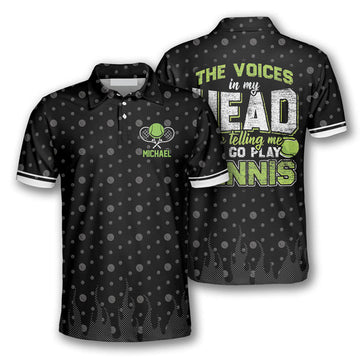 Personalized Tennis The Voices In My Head All Over Print Men's Polo Shirt S-5XL